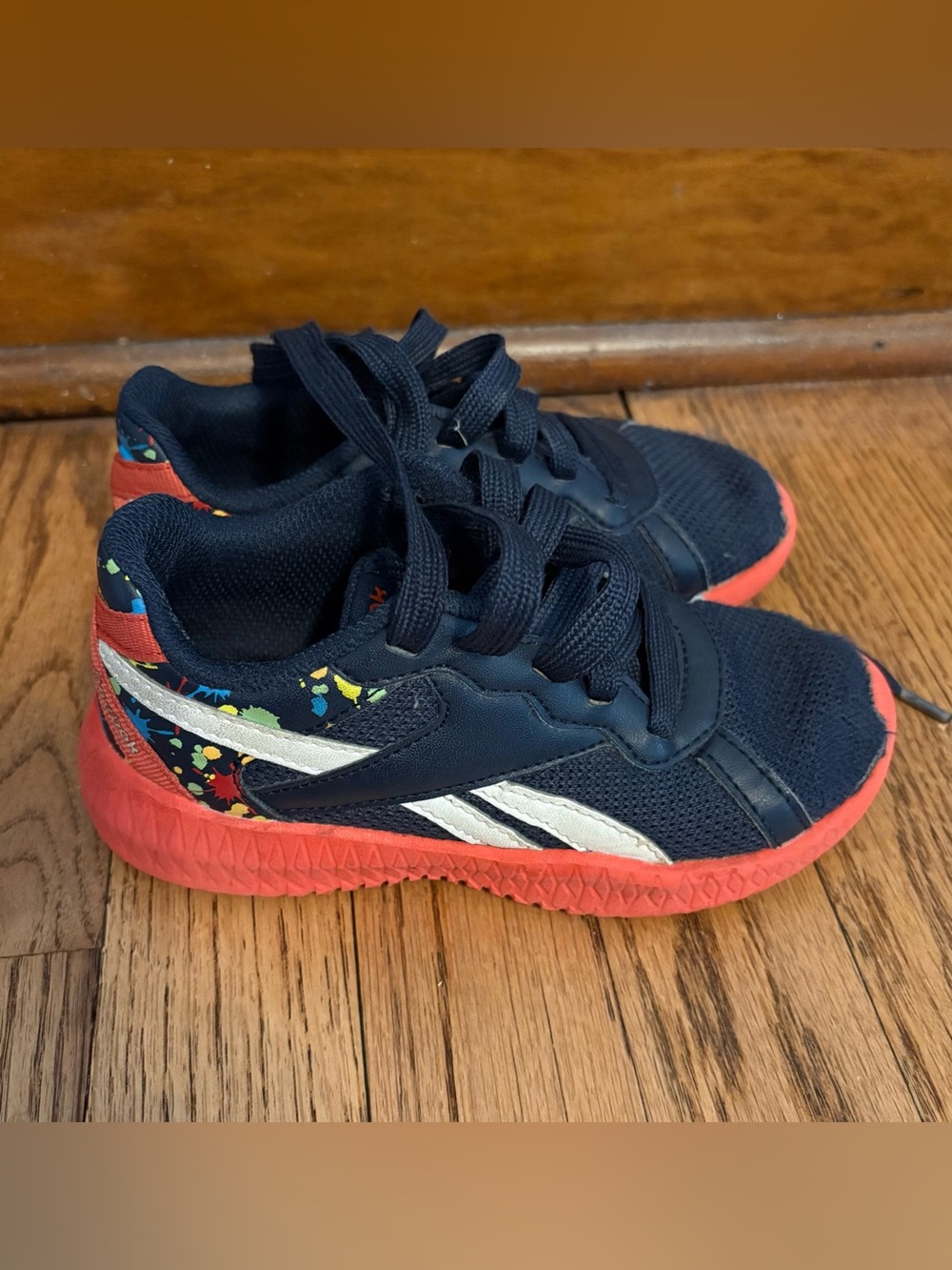 Reebok Kids Navy with Coral Accent Sneakers